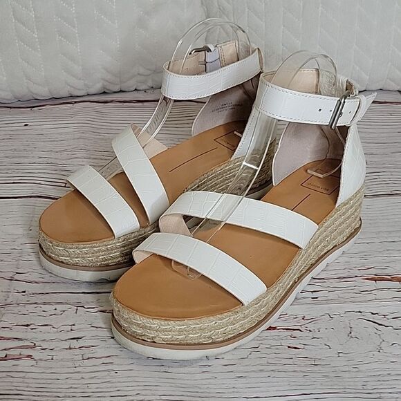 DOLCE VITA Croc Print White Wedge Size 9.5 - Picture 2 of 7